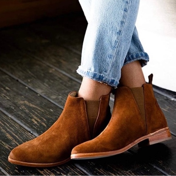 Nisolo Shoes - Nisolo Womens Nutmeg Suede & Leather Chelsea Every Day Boots Booties Size 9